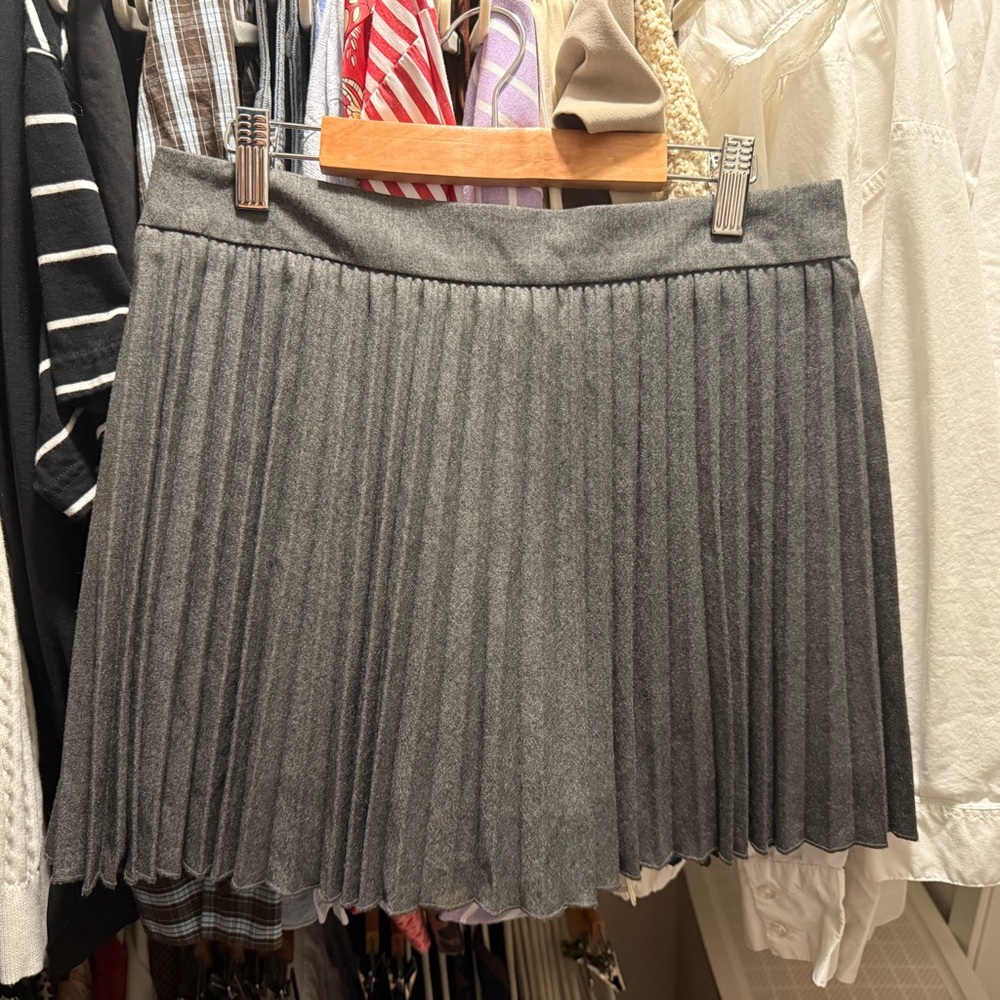 Zara Charcoal Pleated Mini Skirt